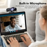4K Webcam for PC, Ultra HD 4K Collaboration and Streaming Webcam, PDAF Autofocus, Noise-Cancelling Mics, 105° FOV, Auto Light Correction, USB-A, Privacy Cover, Conferencing and Video Calling