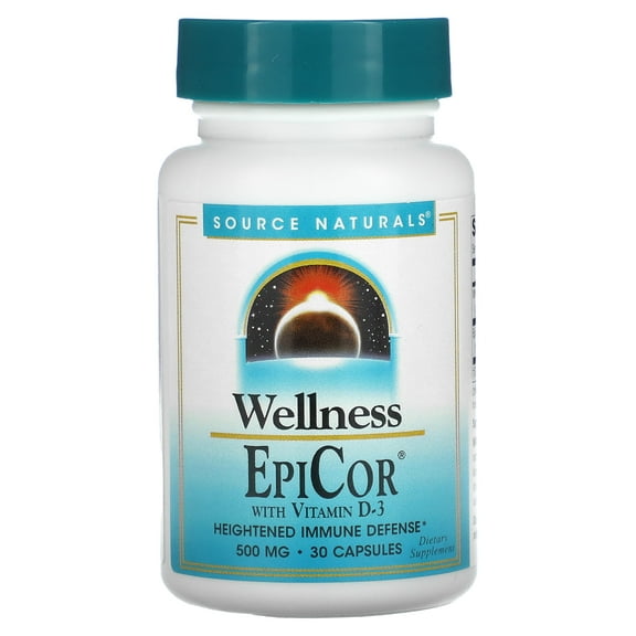 Source Naturals Wellness EpiCor with Vitamin D-3 for Heightened Immune Defense - 30 Capsules