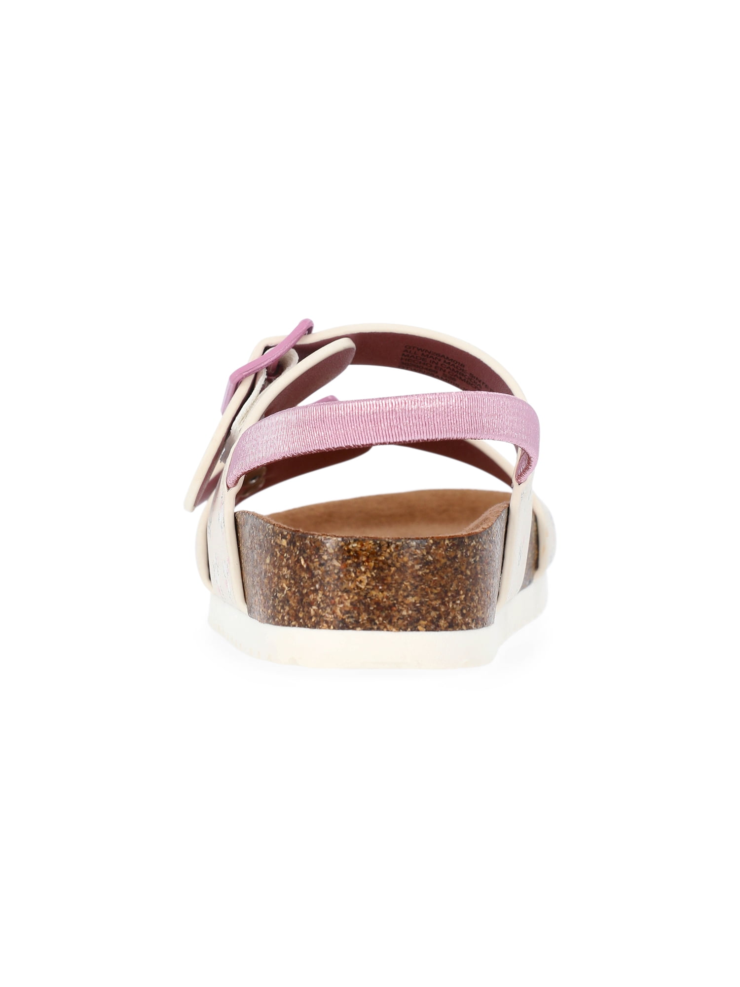 Wonder Nation Toddler Girl Double Buckle Footbed Sandals