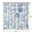 thumbnail image 5 of Ocean Theme Shower Curtain - Machine Washable Tropical Seashell Design, Mildew-Resistant PEVA Fabric,72x72in, 5 of 5