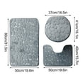 thumbnail image 2 of Clearance,aoksee 3 Piece Embossed Memory Foam Bath Mats, Extra Thick Non Slip Mats for Tub, Toilet and Floor, Water Absorbent, Washable Rugs, 2 of 4