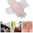 thumbnail image 6 of vlrwzc White Women's Floral Lace UV Protection Gloves Touchscreen Elegant Sun Gloves, 6 of 7