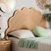 bali & pari Callias Boho Wall-Mounted Headboard, Queen, Natural Brown