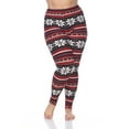 thumbnail image 1 of White Mark Leggings à Imprimé des Fêtes pour Femmes, 1 of 5