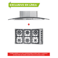 thumbnail image 2 of Combo DISA HOME Parrilla a Gas 6 Quemadores Acero Inox Y Campana Extractora de Pared Acero Inox 60 c Disa Home 02-02-0-120-1, 2 of 7
