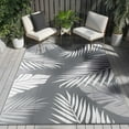 thumbnail image 1 of DEORAB 8'x10' Outdoor Rugs Waterproof Patio Lightweight Reversible Plastic Carpet Outside Camping Mat,Gray & White, 1 of 5
