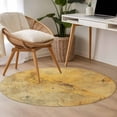 thumbnail image 5 of Round Area Rug 3ft, Medieval Earth Map on Retro Non-Shedding Washable Area Rug, Modern Abstract Mountain Non Slip Low-Profile Circle Rugs for Living Room, Bedroom Dining Room, 5 of 9
