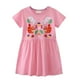thumbnail image 1 of Vestido de algodón bordado REDARER para niña, manga corta, estilo casual, con detalle de apliques, talla 3-4 años, 1 of 4
