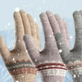 thumbnail image 2 of Youkk Soft And Warm Winter Gloves Touch Screen Wide Application Compact And Lightweight Cycling Gloves Gray, 2 of 6
