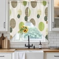 thumbnail image 6 of Abstract Geometric Swag Valances for Windows, Kitchen Curtains 36 Inch Length 2 Panels Set, Farmhouse Vintage Polka Dot Green Short Curtains for Small Windows Rod Pocket Cafe Curtains Drapes 28"x36", 6 of 8