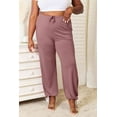 thumbnail image 4 of Basic Bae Full Size Soft Rayon Drawstring Waist Pants with Pockets, 4 of 11