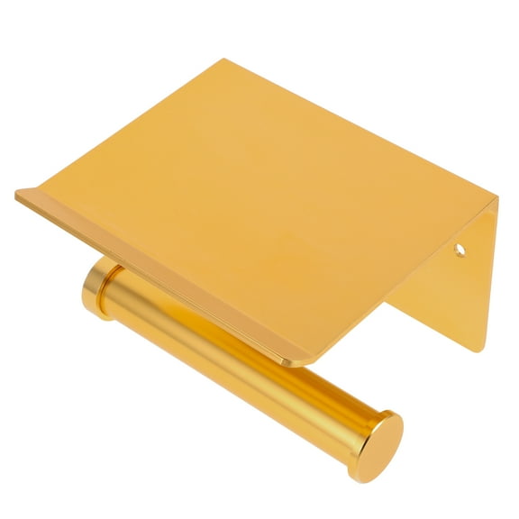 HEALEEP 1Set Wall Mounted Toilet Paper Rack Golden Tissue Holder for Bathroom Accessories Home Use