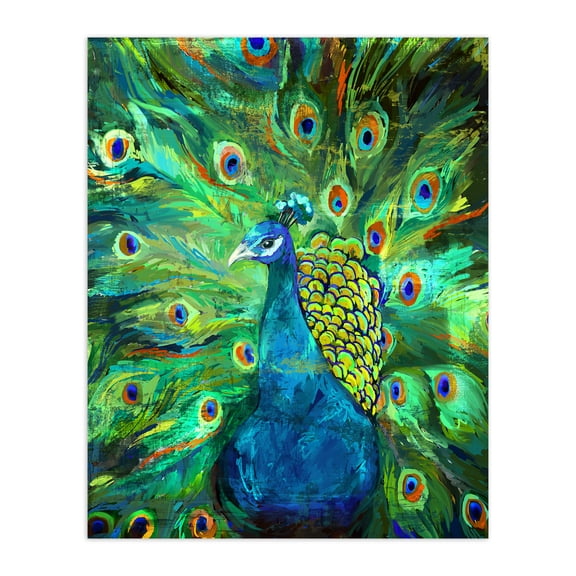 Creative Products Peacock Power 16x20 Canvas Wall Art