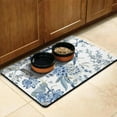 thumbnail image 3 of Romantic Floral Pet Food Mat - Absorbent Dog Feeding Mat with Rose and Peony Pattern, Eco-Friendly & Washable, 3 of 5