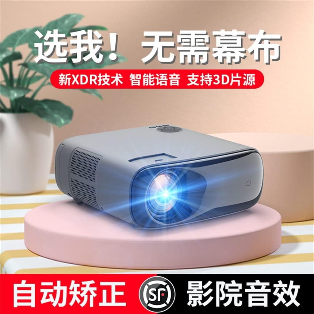Projector Office Support 4K High Brightness LED Screen Voice Mini Home Projector (D As the picture shows)