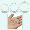 thumbnail image 3 of 180pcs Beading Hoop Rings,Wine Glass Rings Earring Beading Hoops Round Wine Glass Hoops Rings for Christmas Halloween Thanksgiving Party Favor Decorations Jewelry Making Craft Art DIY(K Gold,White K), 3 of 5