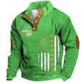 thumbnail image 1 of MITCOWBOYS Chandails à Capuchon pour Hommes Saint Day Chandail à Capuchon Imprimé 3D pour Hommes Sweat à Capuche Graphique pour Hommes m (Liquidation) Vert, 1 of 3
