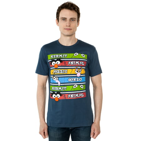 Men's Muppets Kermit Gonzo  T-Shirt - Short Sleeve (The Best Of Kermit On Sesame Street Part 1)