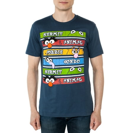 Sesame Street Muppets Kermit Gonzo  T-Shirt - Short Sleeve Blue (Men's)