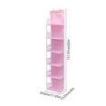 thumbnail image 3 of 6-Shelf Over The Door Hanging Pantry Organizer, Behind The Door Storage Organizer, with Clear Plastic Pockets, for Bedrooms, Closets, Bathrooms, Small Apartments, College Dorms, 3 of 8