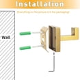 thumbnail image 6 of Futeen 4 Pack Gold Color Stainless Steel Bathroom Towel Hooks with Easy Installation, 6 of 7