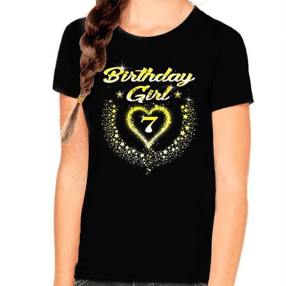 7th Birthday Girl Shirt - 7th Birthday Shirt for Girls 7 Birthday Shirt 7th Birthday Outfit for Girls