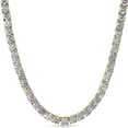 thumbnail image 2 of 6MM CZ Gold Steel 1 Row Hip Hop Tennis Chain, 2 of 6