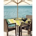 thumbnail image 3 of Fsddascl Anchor Nautical Outdoor Tablecloth - 54x54 Inch Square Dining Table Cover, Vintage Green Yellow Wave Stripe Waterproof Outdoor Table Cloth with Umbrella Hole & Zipper for Picnic/Patio/Party, 3 of 7
