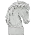 thumbnail image 5 of Galt International 18" Horsehead Resin Wood-Look Tabletop Sculpture Mantle Entryway Table Foyer Home Decor Statue (White), 5 of 17