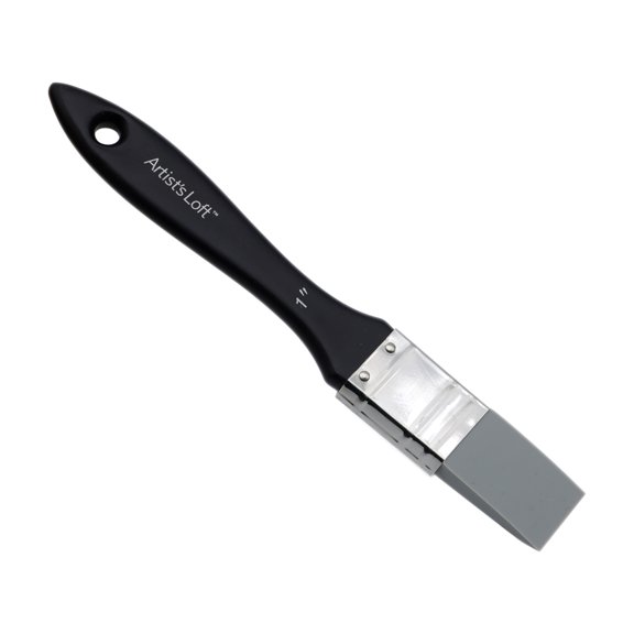 1" Rubber Spatula by Artist's Loft - Durable Silicone with Wood Handle for Painting - Gluing - and Crafting - 12 Pack