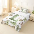thumbnail image 3 of Castle Fairy Dragon Letter L Twin Comforter Sets 3-Piece for Kids,Watercolor Animal Rainbow Bedding Set, 3 of 6