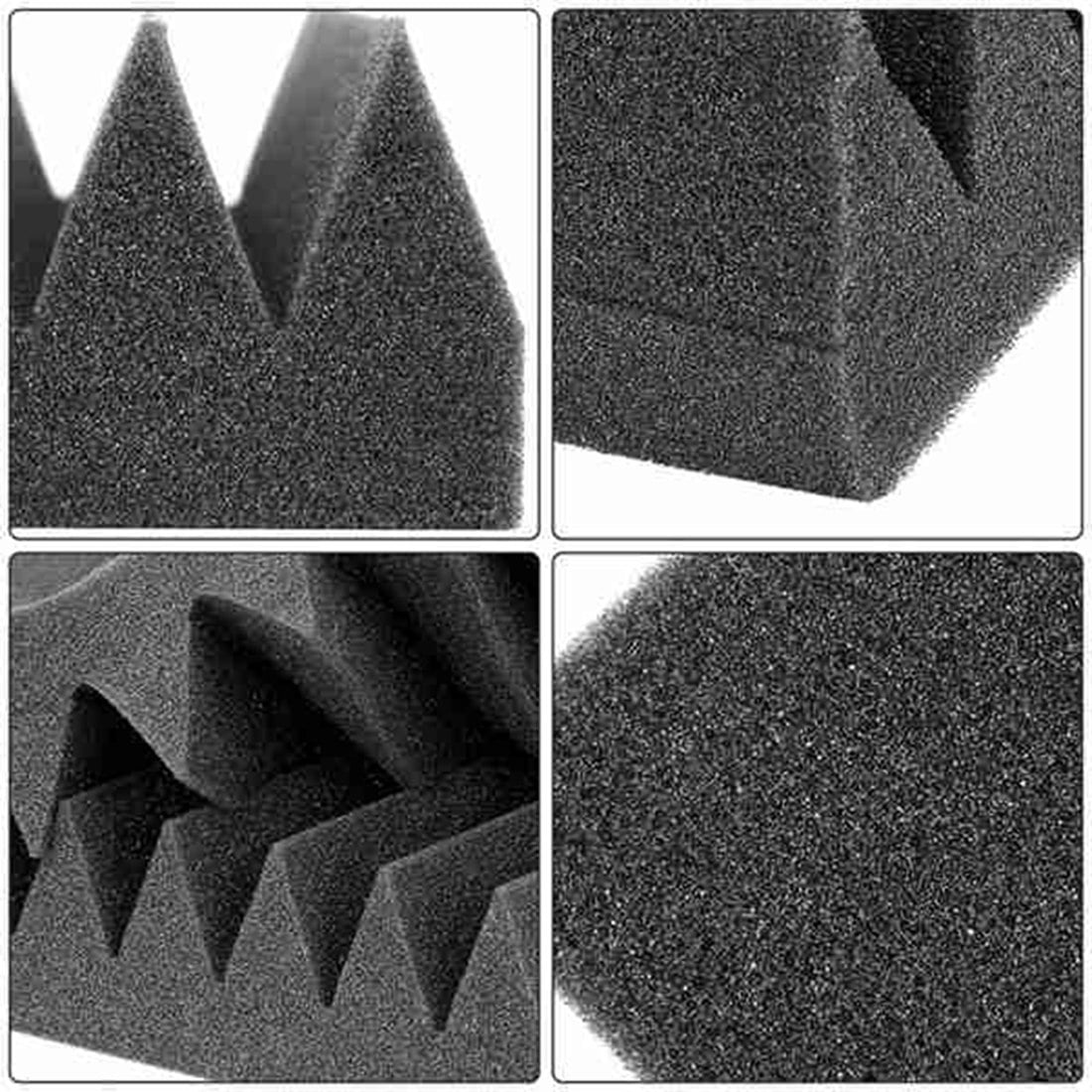 12 Pieces Acoustic Foam Panel Self-Adhesive,Acoustic Foam Panel,Sound Insulation Pad,Reduce Noise,for Studio Home Office