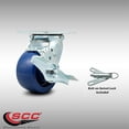 thumbnail image 2 of 4 Inch SS Solid Poly Caster with Ball Bearing and Brake/Swivel Lock SCC, 2 of 2