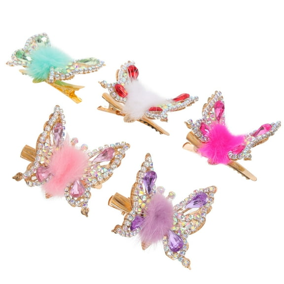 SEWCHICS Butterfly Hair Clips for Women, 5pcs Assorted Colors, Stylish Hair Accessories for Everyday Use