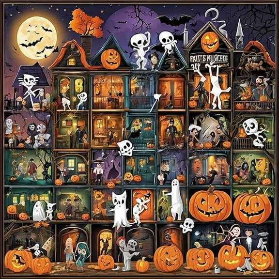 Wooden Jigsaw Puzzles for Adults 300 Pieces-Friends Halloween Horror-Puzzles for Adults,Jigsaw for Active Thinking Party Entertainment,Family Games,Cartoon Puzzles,Artistic Pictures