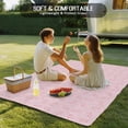 thumbnail image 4 of Pink Morocco Outdoor Rug 3x5 Ft - Reversible Patio Rug Outdoor Camping Rugs, Geometric Leaf Diamond Lattice Abstract Washable Indoor Outdoor Area Rugs, Non-Slip Outdoor Carpet Runner for Deck/Porch, 4 of 8