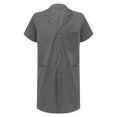 thumbnail image 3 of iiniim Men's Short Sleeve Wear Resistant Dustproof Work Coat Anti Stat Tech Jacket Lab Coat Gray 175/XL, 3 of 7