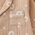 thumbnail image 7 of WOYY Infant Girls Cotton Pajamas Floral Long Sleeve Button Front Top Pants Sleepwear Set, 7 of 7