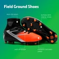 thumbnail image 4 of BURUDANI Kids Boys Girls Soccer Trainers Cleats Shoes Sport Football Shoes Black/Grey/Orange Size 6, 4 of 5