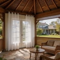 thumbnail image 6 of Waterproof Outdoor Sheer Curtains for Patio - 2 Panels Light Filtering Transparent Chiffon Window Drape For Outdoor Balcony Patio Modern Home Decor, White(95*52 in)No pole, 6 of 6