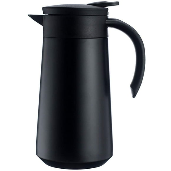 Goeielewe Thermal Coffee Carafe Tea Pot Stainless Steel Insulation Pot Double Wall Vacuum Insulated Coffee Tea & Beverage Dispenser for Coffee Milk and Tea 27 Oz (Black)