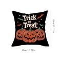 thumbnail image 3 of Halloween Throw Pillow Cover Festive Home Decor Cover for Sofas Chairs Beds 18x18 Linen Cushion Case by OVFUIZ, 3 of 6