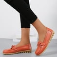 thumbnail image 3 of Vedolay Summer Casual Shoes For Women Loafers for Women Slip On Comfortable Square-Toe Casual Fashion Flats Shoes,Orange 7, 3 of 5