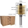 thumbnail image 2 of 1/2 Inch Shank Rail and Stile Finger Joint Glue Router Bit Cone Tenon Woodwork Cutter Tool, 2 of 5