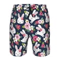 thumbnail image 4 of Naloa Rabbit And Rose Men's Beach Shorts, Surfing shorts, Swim trunks, Quick Dry Swim Trunks for Surfing Beach Fun - Large, 4 of 9