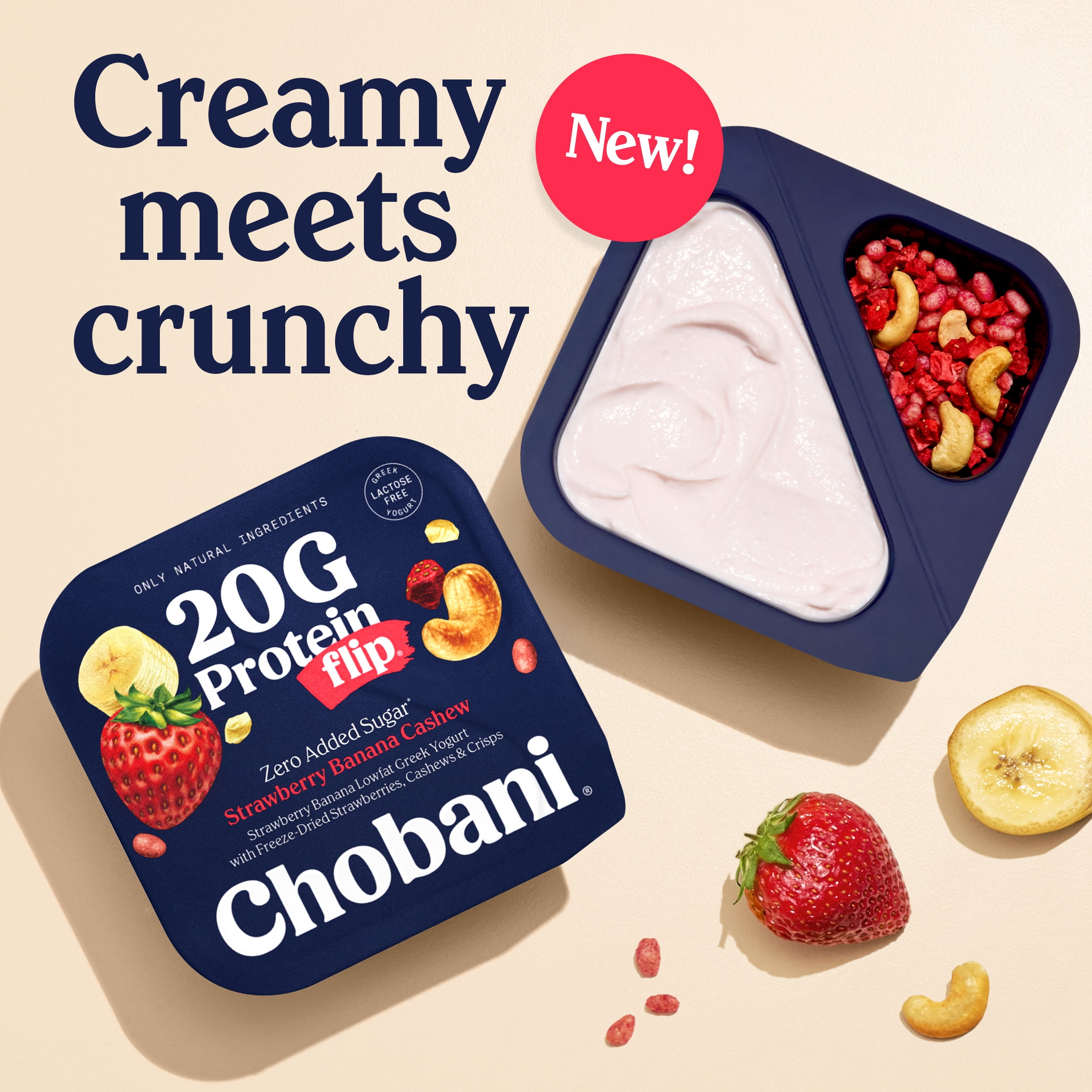 Chobani Flip 20G Protein Low-Fat Greek Yogurt Strawberry Banana 6oz