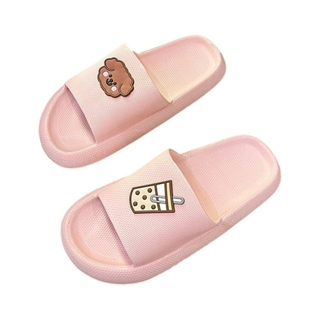 Youkk Breathable Men Slippers - Fashionable And Lightweight Non-slideComfortable Soft Thick Bottom Durable Platform Open Toe Pink 44/45.44/45