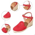 thumbnail image 4 of YLYL Espadrille Sandals for Women Arch Support Closed Toe Platform Wedge Heel Ankle Strap Summer Dress Shoes, 4 of 6