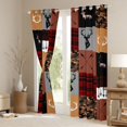 thumbnail image 3 of Homewish Rustic Cameflage Black Out Curtains, Hunting Wildlife Deer Curtains Pack of 2 (42x63 Each), Red Buffalo Patchwork Bedroom Curtains, Living Room Curtains Decor, 3 of 6