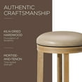 thumbnail image 3 of Maven Lane Eva Bar Stool in Weathered Oak Finish with Avanti Bone Vegan Leather, 3 of 7